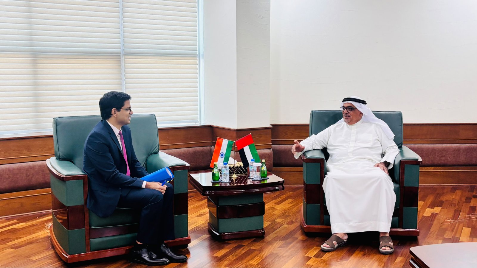 Consul General Dr. E. Vishnu Vardhan Reddy held a meeting with H.E. Mohamed Mosbbeh Al Nuaimi, Chairman of the Board of Directors, Ras Al Khaimah Chamber of Commerce and Industry.