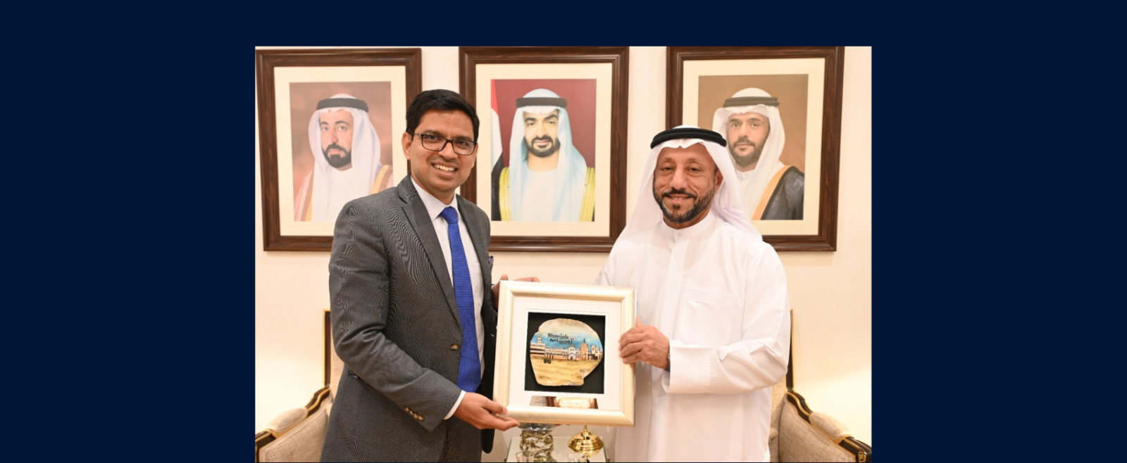 Dr. E. Vishnu Vardhan Reddy, Consul General  @cgidubai , met H.E. Abdallah Sultan Al Owais, Chairman, Sharjah Chamber of Commerce & Industry