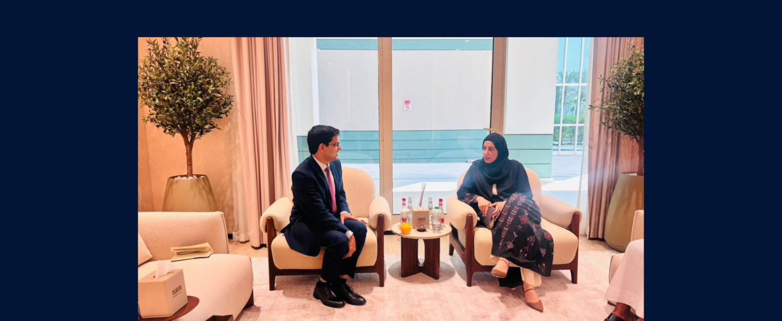Dr. E. Vishnu Vardhan Reddy, Consul General of India  @cgidubai , met H.E. Aisha Abdulla Miran, Director General,  @KHDA .