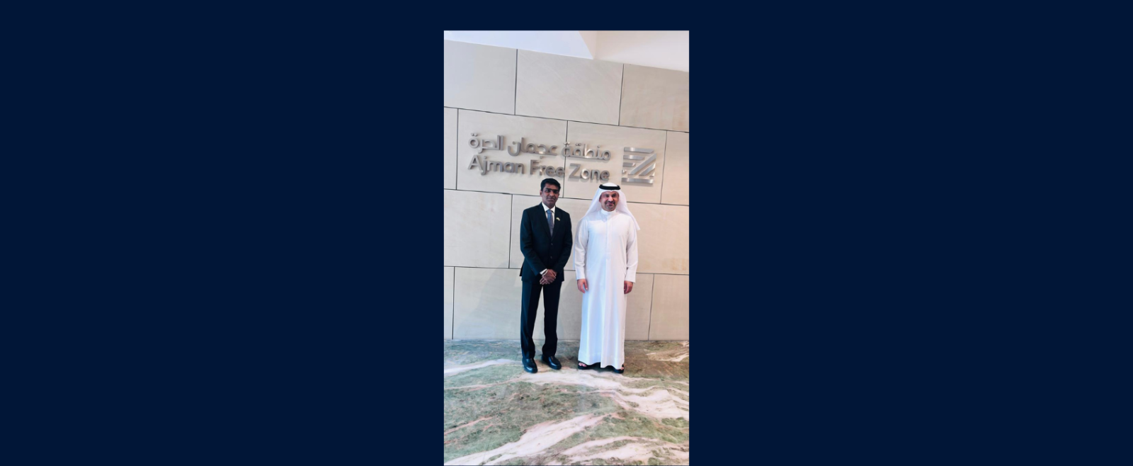 Consul General Shri Satish Sivan along with H.E. Ismail Al Naqi, Director General of Ajman Free Zone