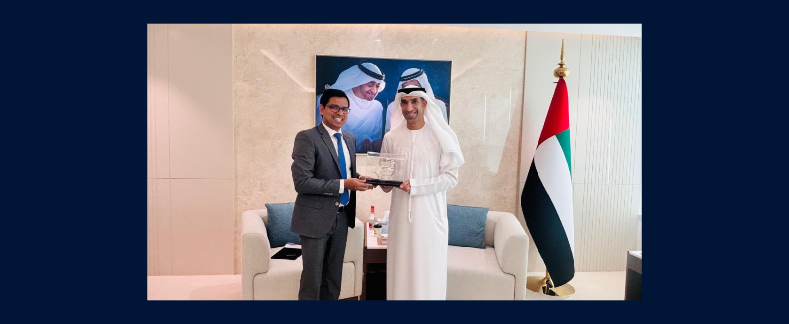 Consul General Dr. E. Vishnu Vardhan Reddy paid a courtesy call on H.E. Dr. Thani bin Ahmed Al Zeyoudi, UAE Minister of Foreign Trade.