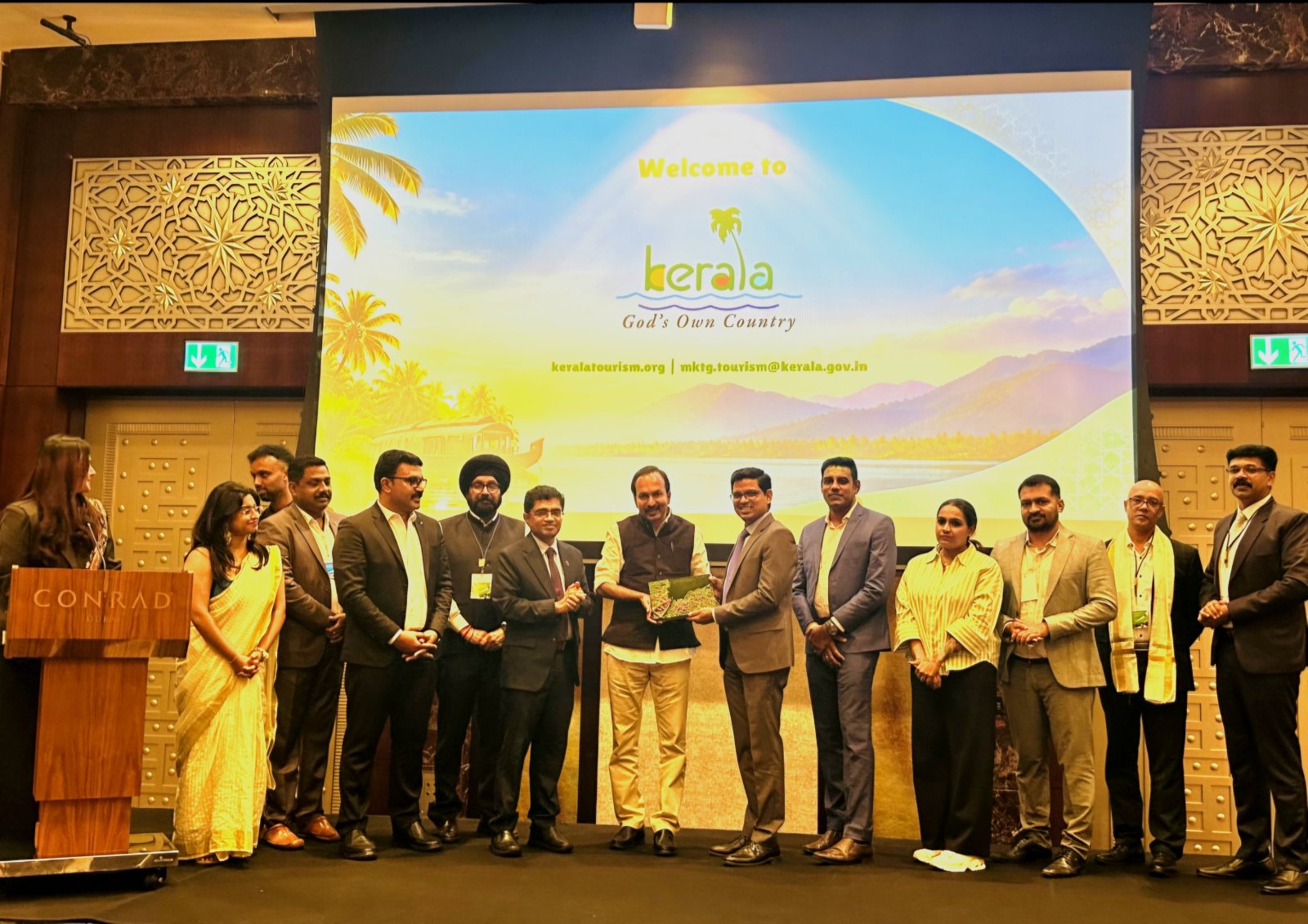 Shri P. C. Vishnunadh, Tourism Minister of Kerala participated in the Kerala Travel Meet Dubai – ‘Green Peace’, held in Dubai, bringing together Kerala Tourism stakeholders and UAE-based travel trade representatives.