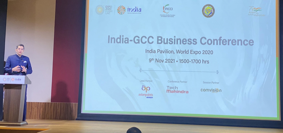 CG Dr. Aman Puri joined senior delegates from India and GCC countries for India-GCC Business Conference at India Pavilion. November 9, 2021