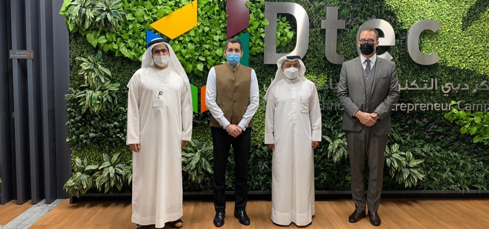 CG Dr. Aman Puri met Dr. Juma Al Matrooshi, DG, DSO and Mr Ghanim Al Falasi, Senior VP, Technology & Entrepreneurship, Dtec at Dubai Technology Entrepreneur Campus. Jan 11, 2022