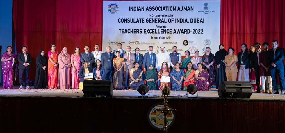 Shri Ramkumar Thangraj, Consul(Edu. Attestation & Passport) joined members of Indian Association Ajman to present Teacher's Excellence Awards on the occasion of Teacher's Day. Sep 5, 2022  