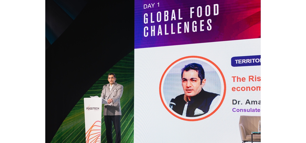 CG Dr. Aman Puri presented keynote address at Food Tech Summit in Gulf food Manufacturing. Nov 8, 2022