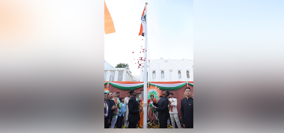 Republic Day flag hosting Ceremony at Consulate General of India, Dubai on 26 January 2024. 